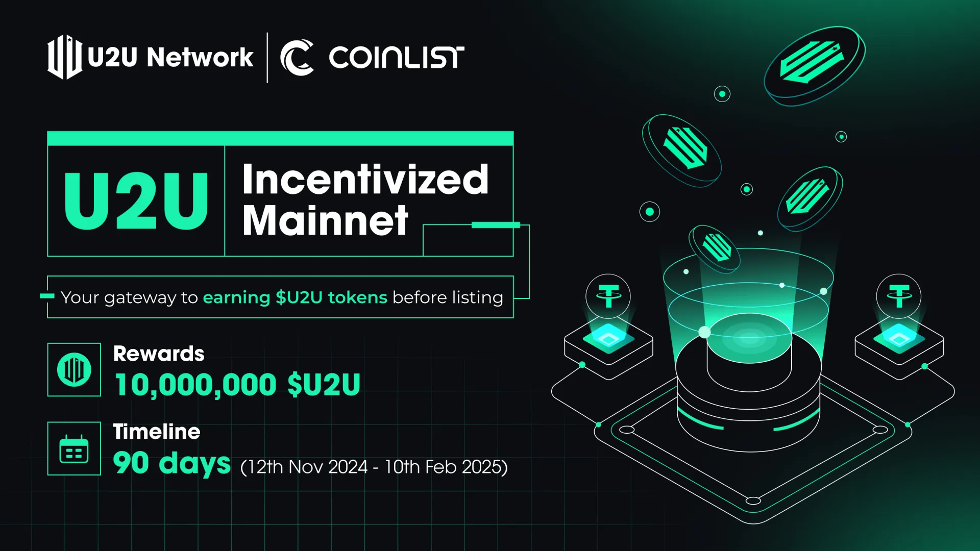 CoinList与U2U Network合作，将在2024年第四季度改变DePIN市场